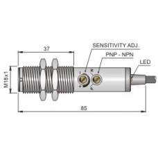 SENSOR OPTICO AECO FT1000522 - FT18SM-CP50