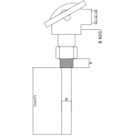 SONDA TEMPERATURA PT-100 CLASE A. CABEZAL DIN B