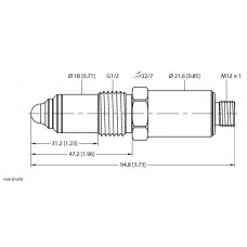 Sensor capacitivo con límite de nivel TURCK NCLS-30-UP6X-H1141